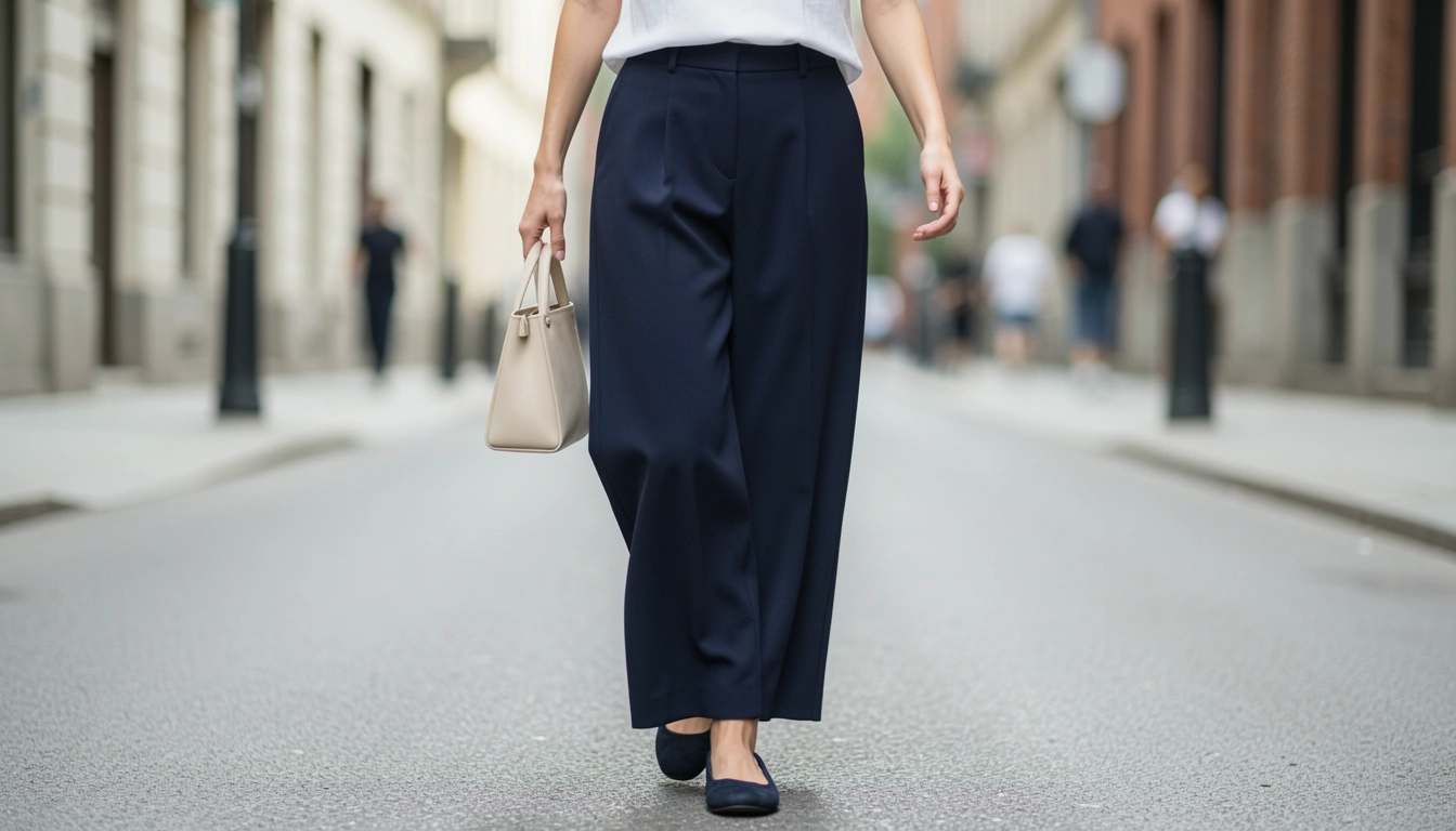 17 Navy Culottes Street Style For Classic Chic