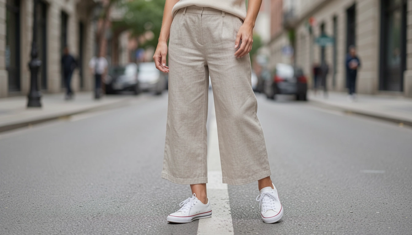 7 Linen Culottes Street Style For Breezy Comfort