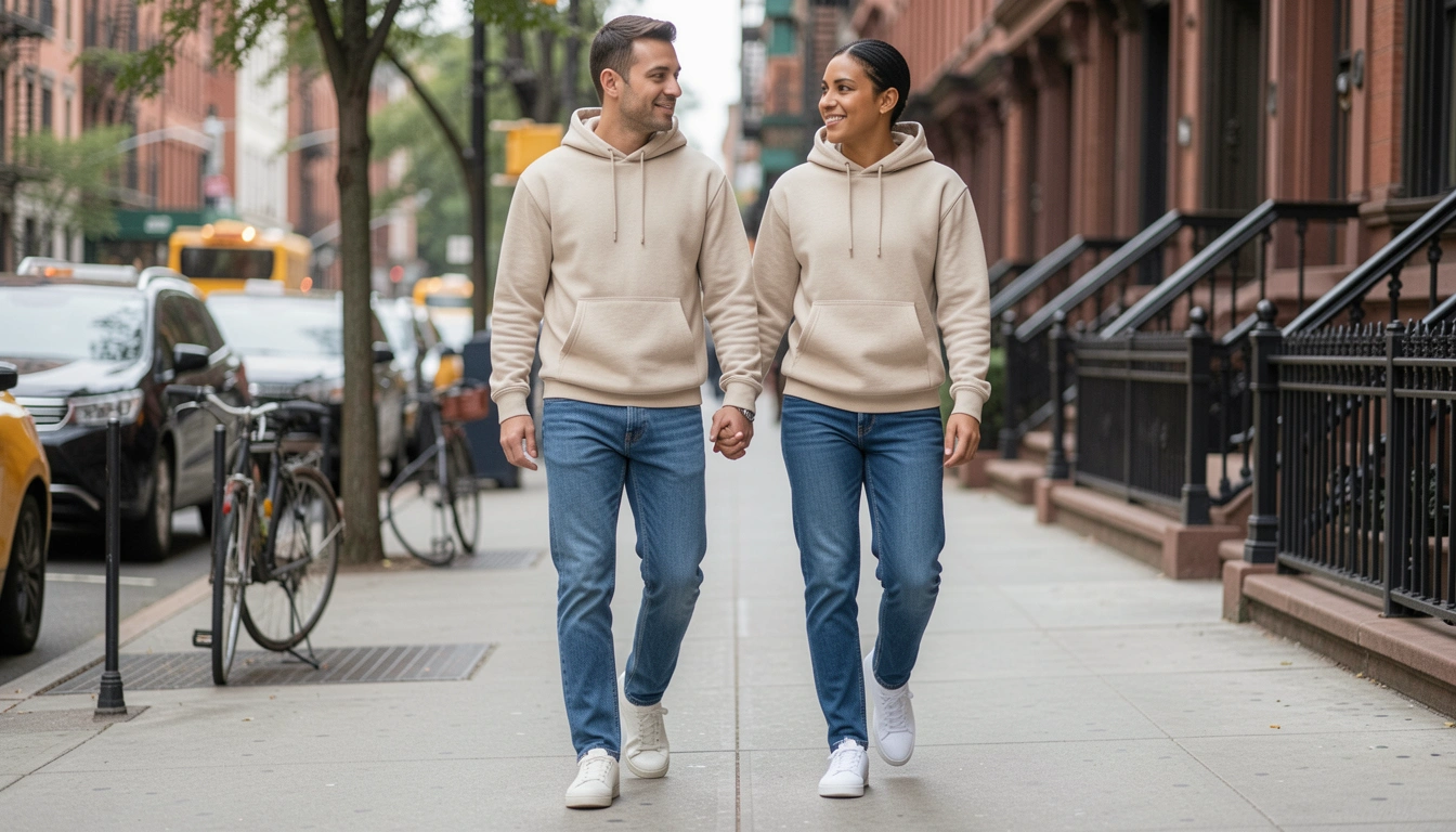 13 New York Street Style For Couple Matching Look